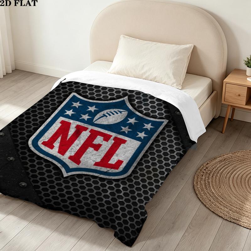 National Football League Print Flannel Blanket, High quality Comfortable for All Seasons, Home Decor, Warmth and Comfort, Perfect for Christmas Gifts
