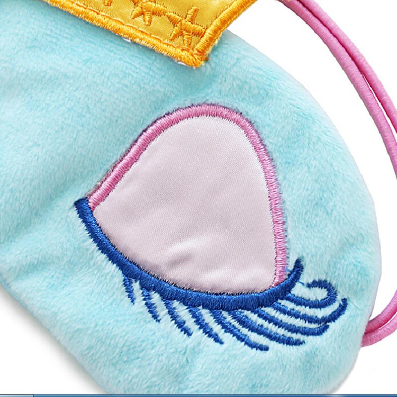 Cute Crown Long Eyelashes Sleeping Beauty Cartoon Shading Eye Mask Breathable Sleeping Eye Mask