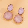 1 Pair Bohemian Geometric Oval Resin Drop Earrings, Vintage Elegant Women Daily Casual Prom Party Jewelry, Creative Gift for Her