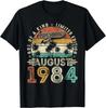 Funny 40th Birthday O Neck Shirt Fashion Print Casual Short Sleeve Male Tops Vintage 1984 Limited Edition Retro Mens TShirt