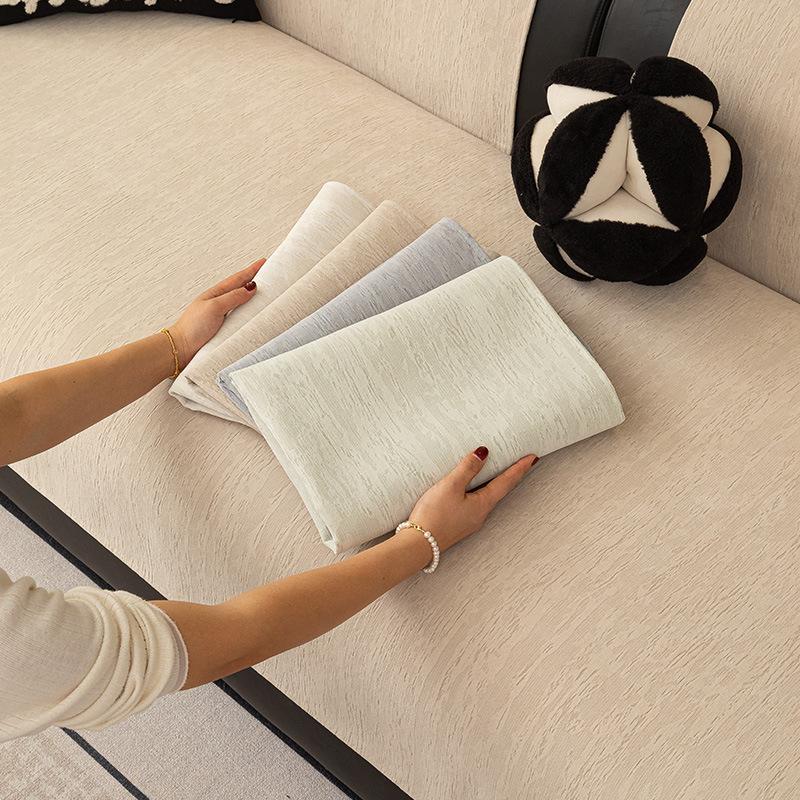 Temu Chenille Sofa Cushion Four-Season Universal Non-Slip Sofa Seat Cushion Simple Solid Color Export Sofa Cover