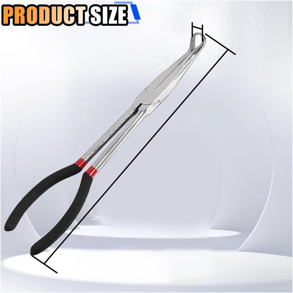 11 Inch Car Electrical Disconnect Pliers, Electrical Connector Disconnect Pliers Car Fuel Feed Pipe Plier, O-Shaped Car Soldering Aid Pliers Fuel