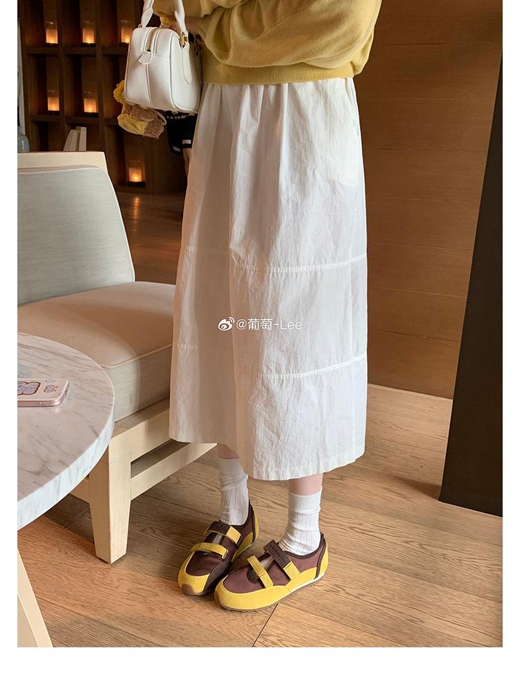 

Версия из овчины ~ Корейская версия женских туфель Мэри Джейн на липучке, повседневные балетки в тон, нишевая внутренняя обувь для увеличения роста, плоская подошва 35