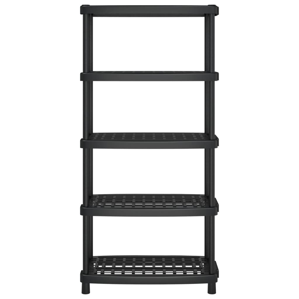 Storage Shelf 5 Shelves Black 93.5 x 45.5 x 194.5 cm PP