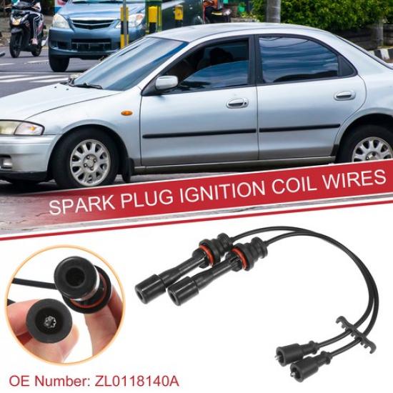 2pcs Spark Plug Wire Ignition Coil Cable No.ZL0118140A for Mazda 1999-2003 L4