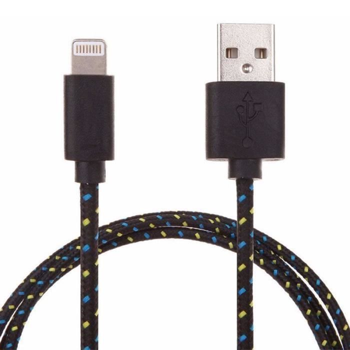 1 M câble Usb pour iPhone tissu tressé Sync Cable chargeur secteur pour iPhone 6 iPhone 5 iphone5s / Fit pour IOS 9