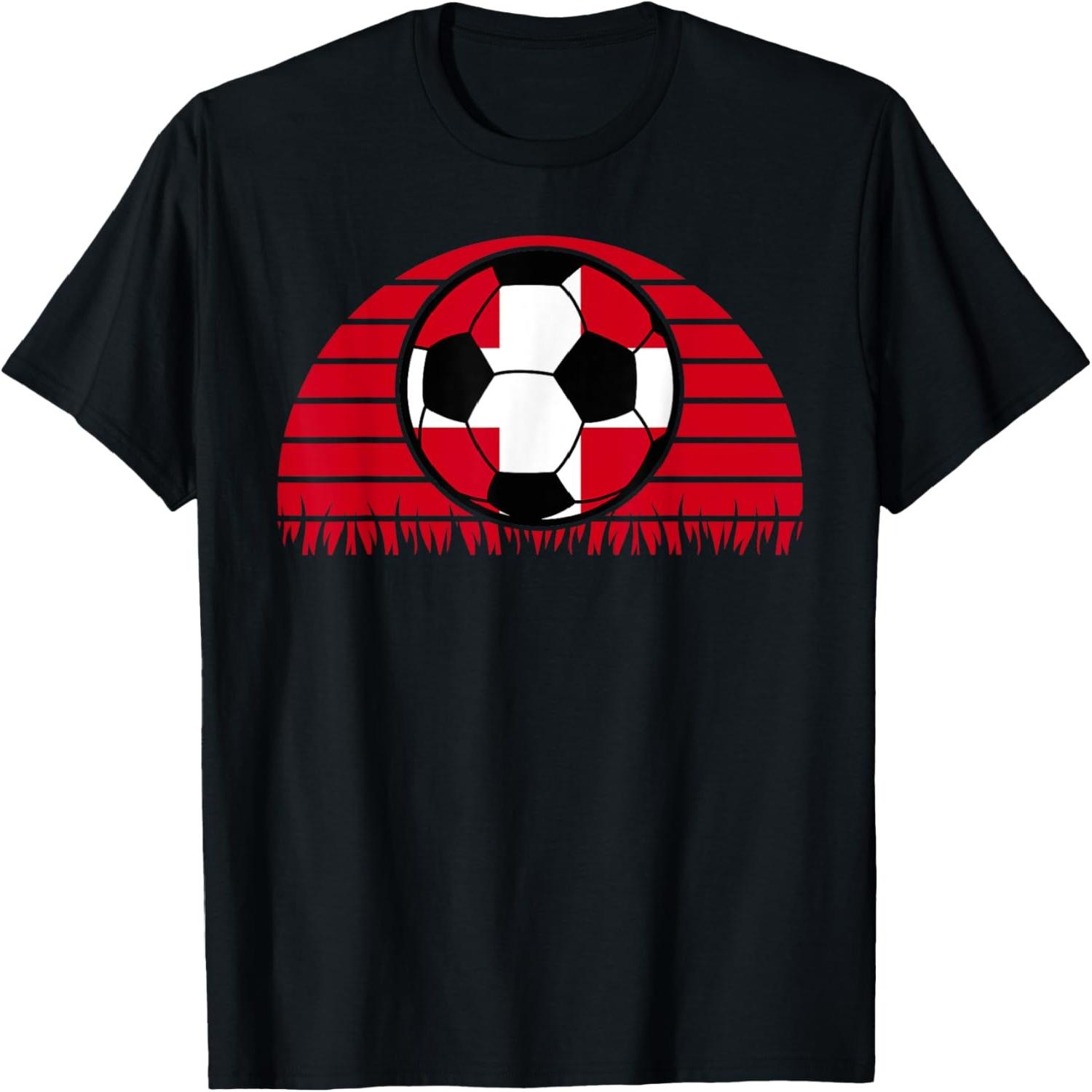 Switzerland Flag Soccer Patriotic Football Kids Mens Womens T-Shirt S разноцветный