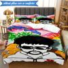 Bad Bunny Collage 3pcs K-pop music group Bedding set,Ideal for Bedroom, Dormitory,Including Duvet Cover And 2pcs Pillowcases,Fan gifts