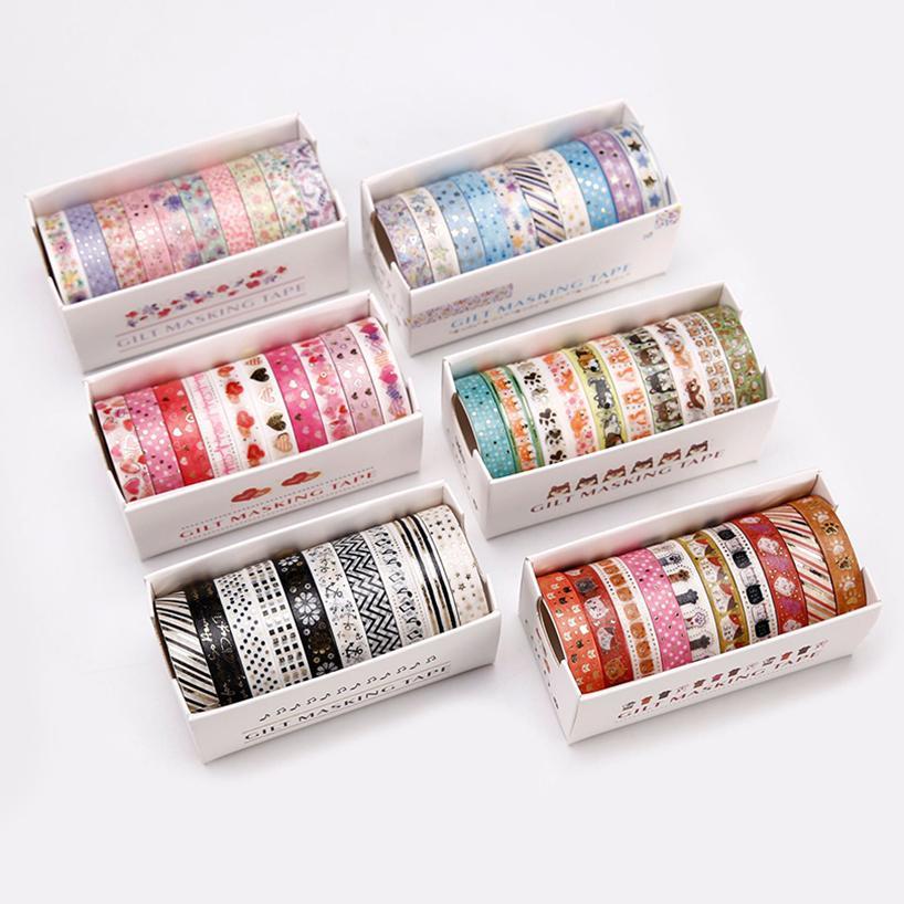 10 roliek Hviezdičková washi páska Dekoratívna lepiaca páska Školské pomôcky na zápisník Zlatá fólia Scrapbooking Kawaii písacie potreby Maskovacia páska