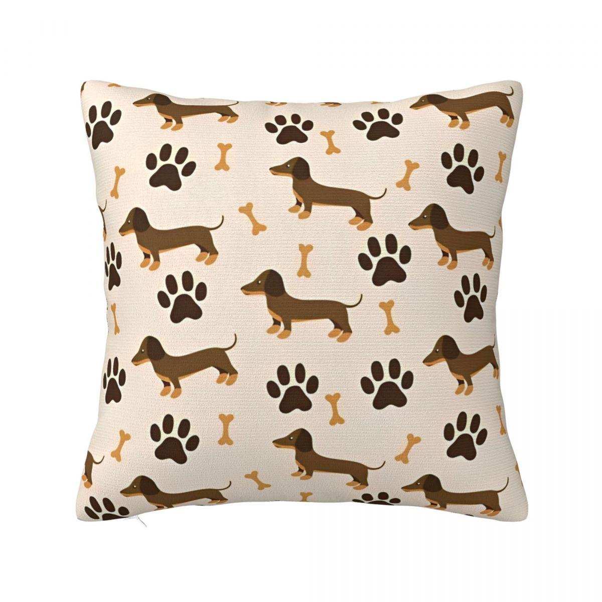 

Dachshund Square Pillow Cases Dogs Animal Cushion Cover Vintage Zipper Decor Pillowcase for Home 40x40cm 30x30cm 12x12in