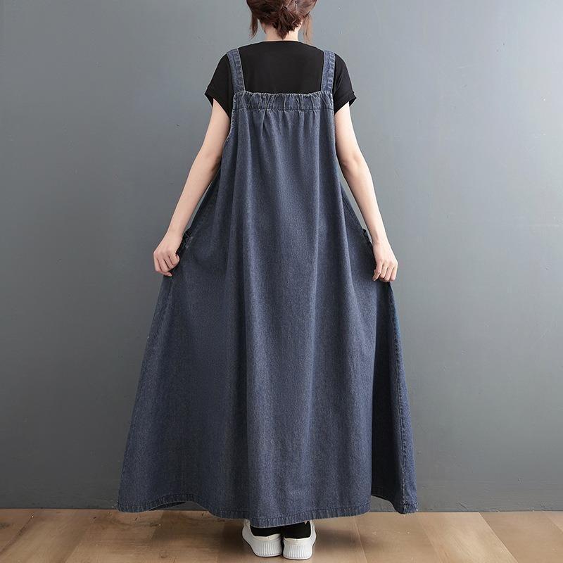 Mid-length Pendant Skirt Women Loose Denim Pendant Skirt Swing Dress