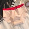 Stylish Breathable Cotton Women's Underwear Comfortable Mid Waist Triangle Panties In Various Colors For Young Girls