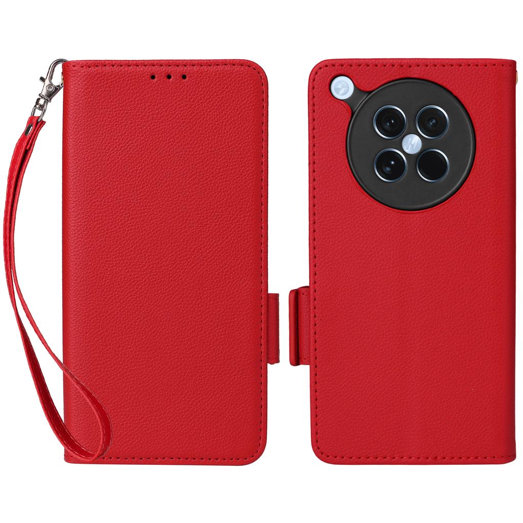 For Oppo Find X8s 5G Case with Wrist Strap Litchi Texture PU Leather Wallet Phone Cover