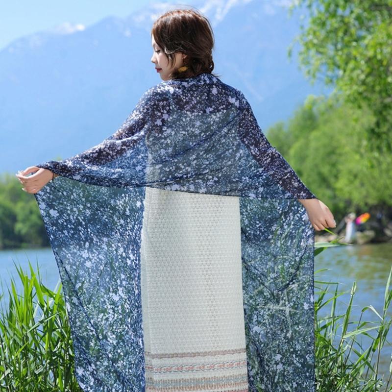 Lightweight Summer Scarf Shawl With Adjustable Knot Design For Outdoor Travel And Daily Use