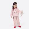 Girls' Little Horse Print Casual Set (Sweatshirt & Pants)