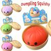 Colorful Imitation Dumpling Squishy Toy with Mini Steamer, Squeezable Stress‑Relief Fidget Ball Perfect Present