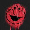 Sesame Street Womens/Ladies Spray Face Elmo Graffiti T-Shirt