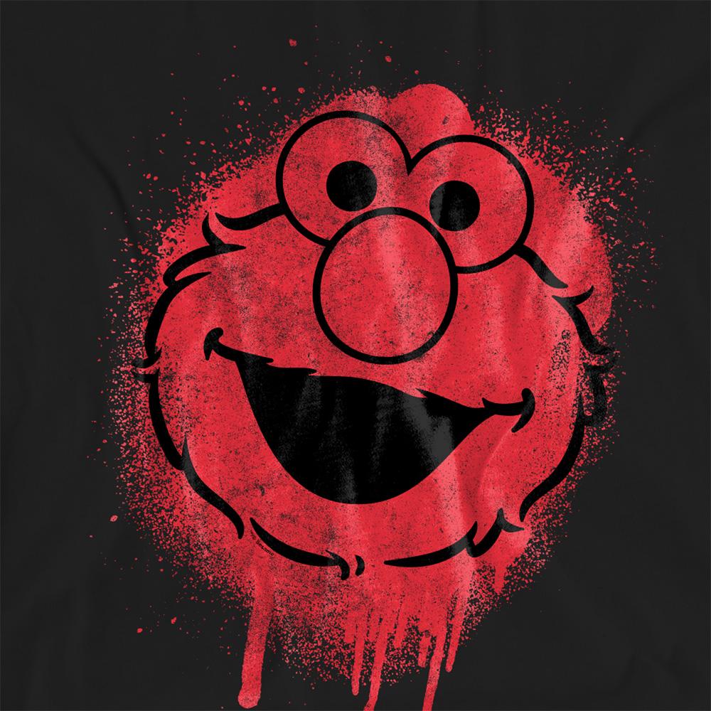 Sesame Street Womens/Ladies Spray Face Elmo Graffiti T-Shirt