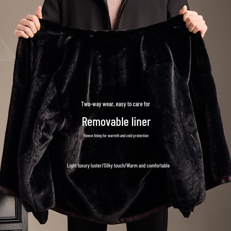 Antonio Men's Warm Hooded Coat with Removable Liner