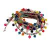 2 buc Panglică Jacquard din dantelă cu franjuri etnice cu franjuri, cu ornamente cu pompon, 1 iardă