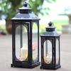 European Style Wrought Iron Hurricane Candle Lantern for Weddings and Home Decor