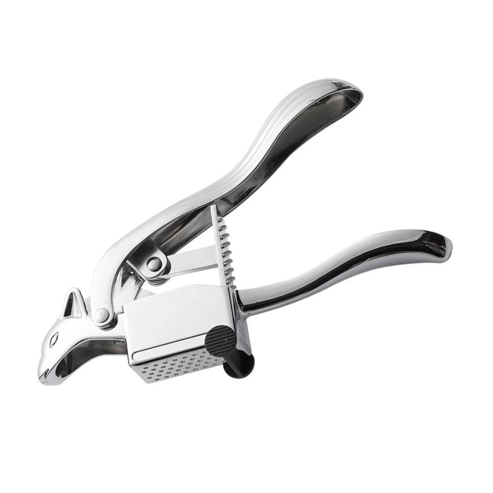 Garlic Mincer Squirrel Style Kitchen Utensil Silver 1PCS