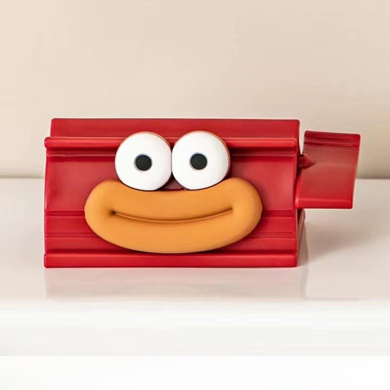 Cute Big Mouth Smiling Face Toothpaste Dispenser. One-touch Squeeze, Hygienic for Adults & Kids. Compact, Portable for Travel.