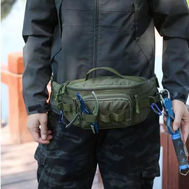 Multi-functional Tactical Crossbody Waist Bag for Men & Women - Outdoor Sports, Casual Fishing, Large Capacity