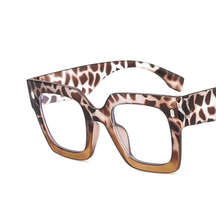 

Женские очки с защитой от синего света, модные индивидуальные ретро повседневные простые очки в большой квадратной оправе, студенческие уличные очки для поездок на работу