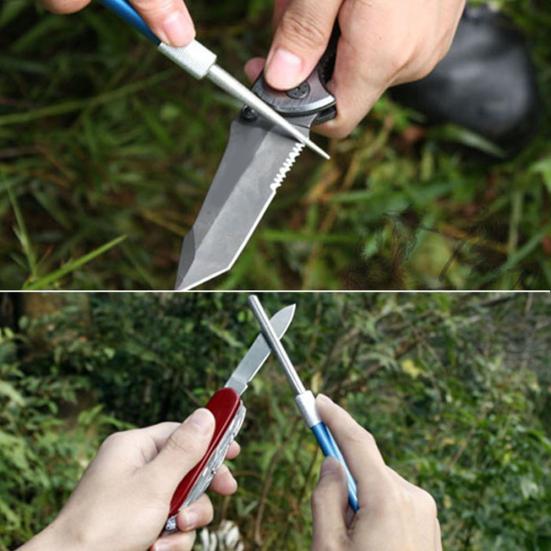 Multifunctional Knife Sharpener Pen Shape Pocket Size Diamond Chisel Sharpener