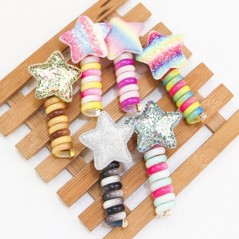 Women Plastic Hair Rope Spirals Hair Rings Teens Hair Ties Hair Shaping Ornament