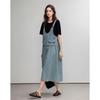 Robe Tricot Patchwork en Denim Coton Demana