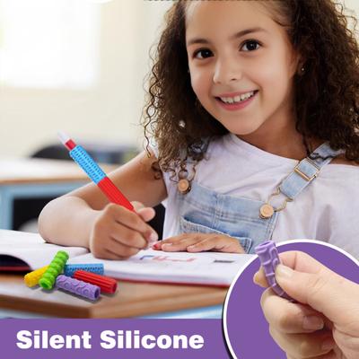 Texturovaný silikonový úchop na pero Senzorické fidget hračky pro děti, studenty, dospělé Opakovaně použitelný nástroj na psaní pro úlevu od stresu a úzkosti