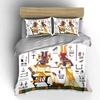 Ancient Egyptian Royalty and Hieroglyphs Print Soft Comfortable Duvet Cover Bedding Set Included 1*Duvet Cover 2*Pillowcases