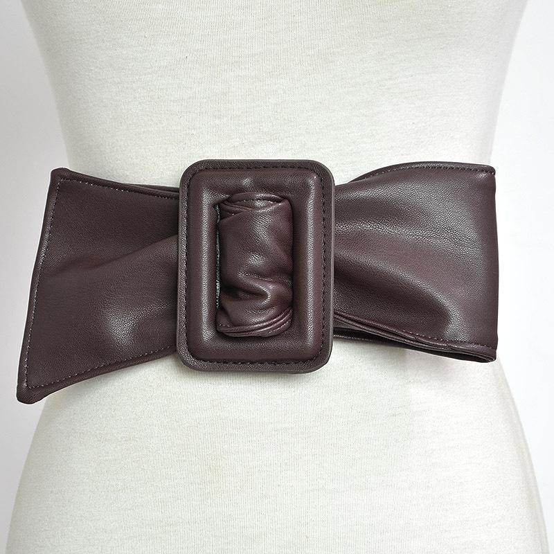 Breite Kunstleder Gürtel Für Damen Y2K Harajuku Stil Dekorative Gürtel High Street Temperament Taillenband Cinturones De Mujer