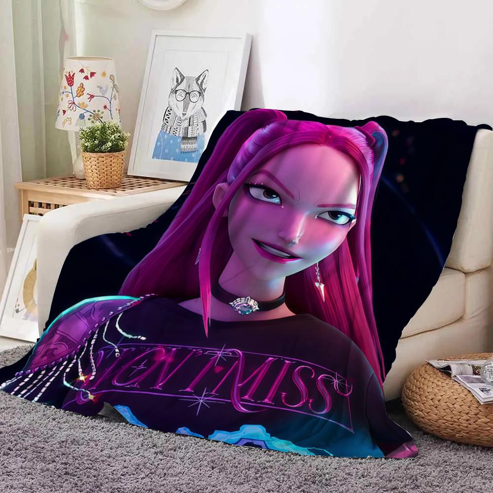 KPop Demon Hunters Blanket pattern set: Anime style, from mysterious characters to youthful images, warm and warm