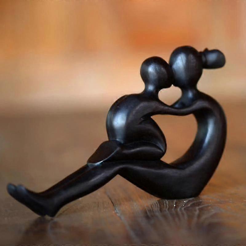 Handgefertigte Mutter und Kind Holzskulptur Ihre Liebe wird niemals enden Desktop-Ornament