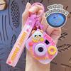 Cute Cartoon Panda Projector Camera Keychain Creative Car Bag Pendant Doll Key Chain Ornament