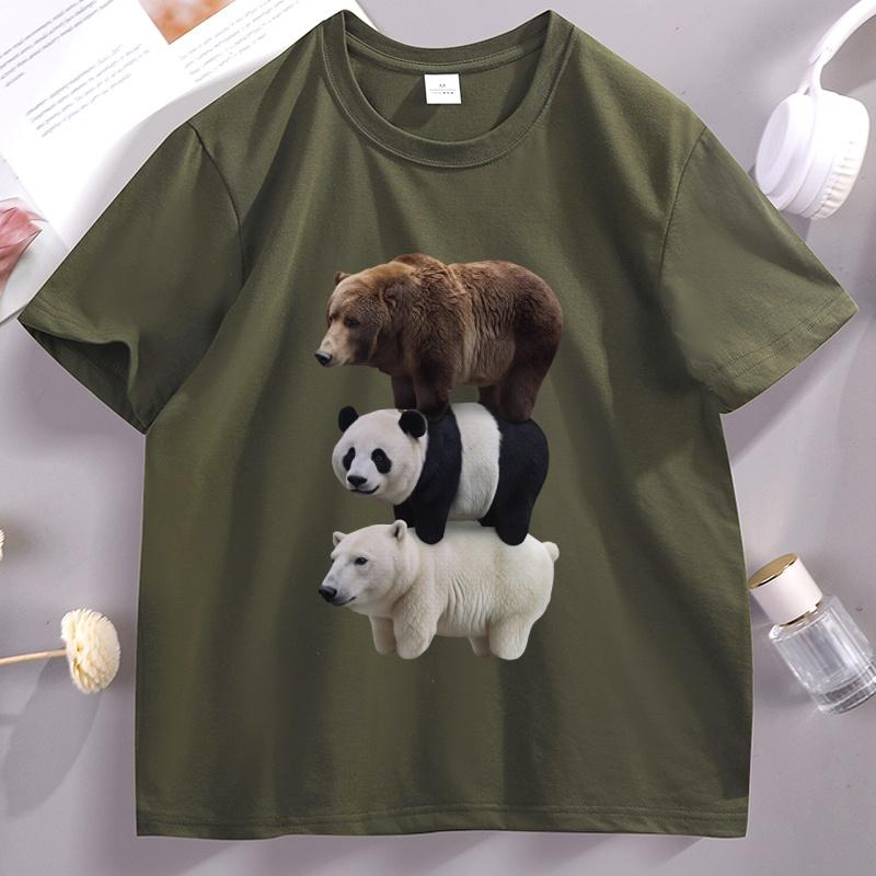 

We Bears Graphic T Shirts Unisex Women Animals Printed Tshirt High Quality Cotton Short Sleeve Round Neck Tshirt Oversized Clothes S