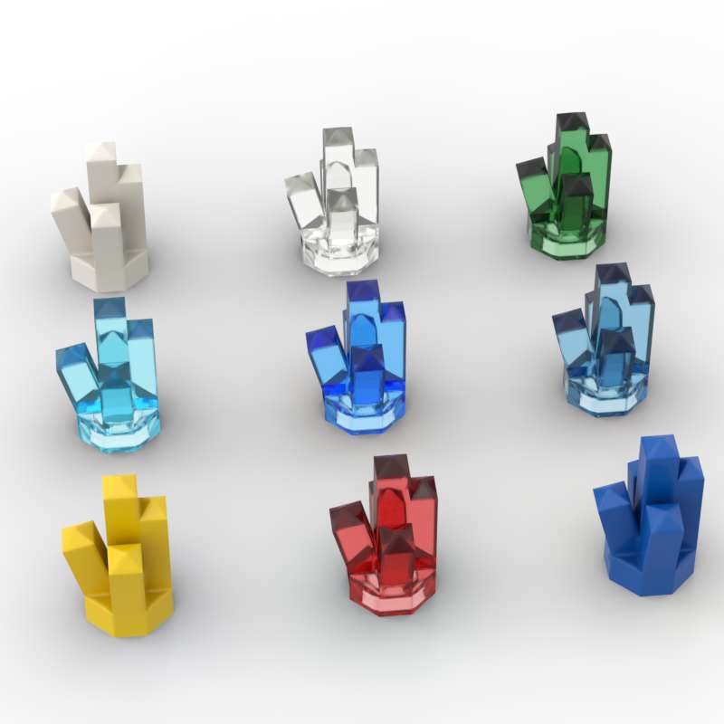 Wucifang Bags Unisex Kids My Own Creation 10Pcs 30385 Crystal Stone Building Blocks Kit Precious Deposits Transparent Ore Mine Parts Blocks Particle Toy Children Present