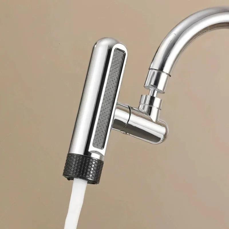 Kitchen Faucet Waterfall Multifunctional Water Tap Outlet Splash Proof Universal 360°Rotating Bubbler 6 Modes  Nozzle Extension