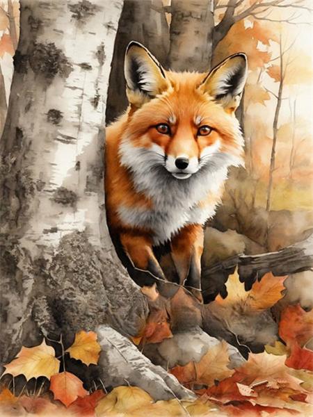 5D Diamant Malerei Neuheiten Eule Fuchs Baum Voll Platz Runde Stickerei Mosaik Tiere Landschaft Wohnkultur