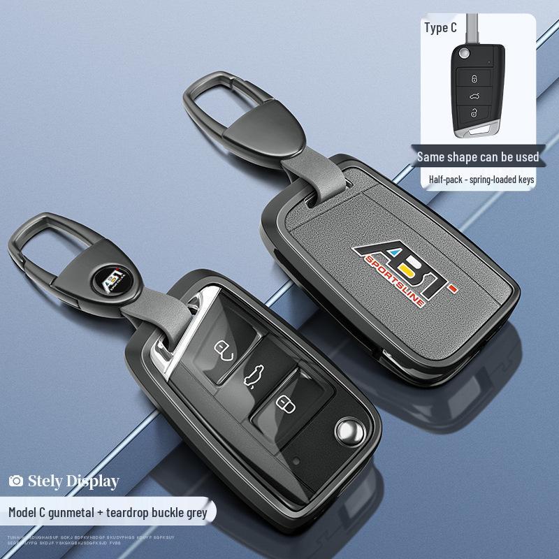 Volkswagen Golf 6 Key Case Cover for 2010-2012 Models, 3-Button Folding Insert Type