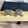 New Flash Diamond Bow Ear Bone Clip Without Ear Hole Light Luxury High-end Niche Earrings Women