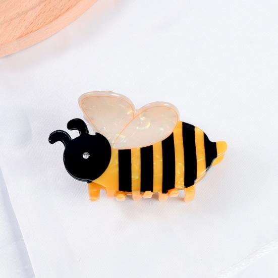 Hair Claw Cartoon Bee Shape Back Head Hair Clip Anti-slip Teeth Strong Grip Shower Hair Clamp Versatile Use Hair Accessory