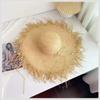 Hollow Lafite Straw Hat Women's Summer Seaside Beach Sunshade Sunscreen Hat Big Brim Sun Hat New