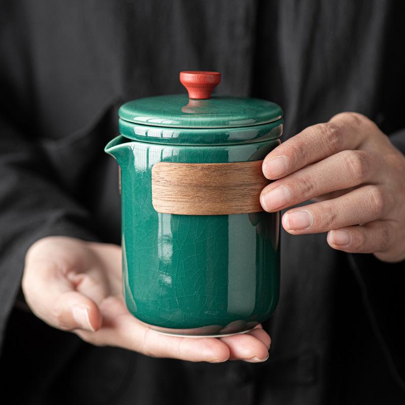 Ge Yao Kuaike Sada Keramická Otevřená Čajová Miska Přenosná Kung Fu Čajová Sada Kempování Obchodní Suvenýr