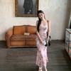 Pure Desire Butterfly Print Suspender Dress Women's Summer Slim Temperament Sexy Backless Sweet Hottie Hip Skirt