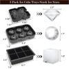 Large Ice Cube Trays Silicone Ice Cube Molds for Freezer with Lid Reusable Whiskey Ice Mold Ball Diamond Ice Mold JT08
