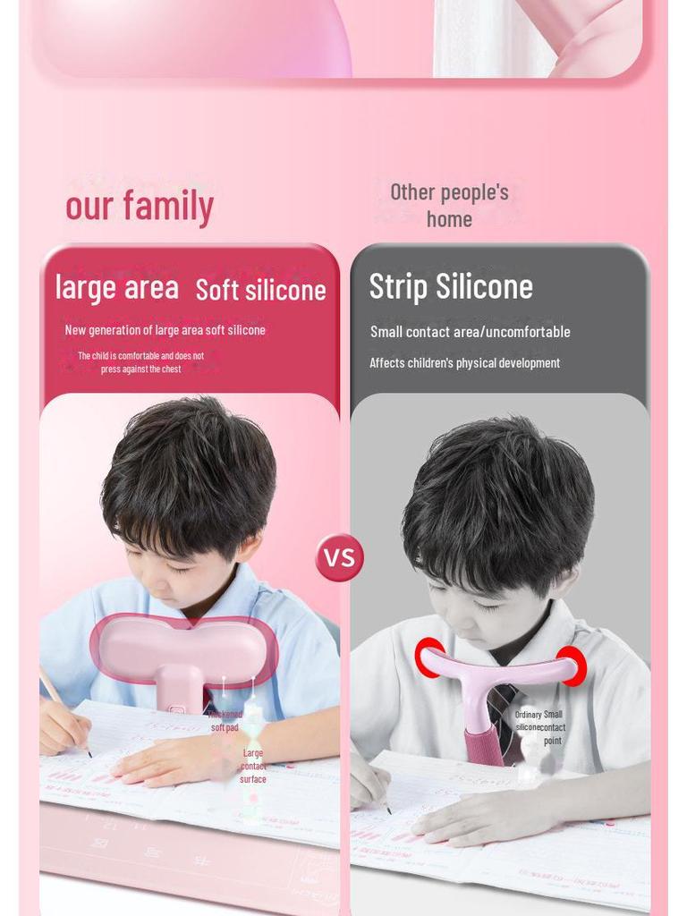 Student Writing Pad with Posture Correction and Adjustable Desktop Bracket